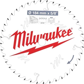 Milwaukee CSB P W ATB Kreissägeblatt 40Z, 184x2.1x15.87mm, 1 Stück