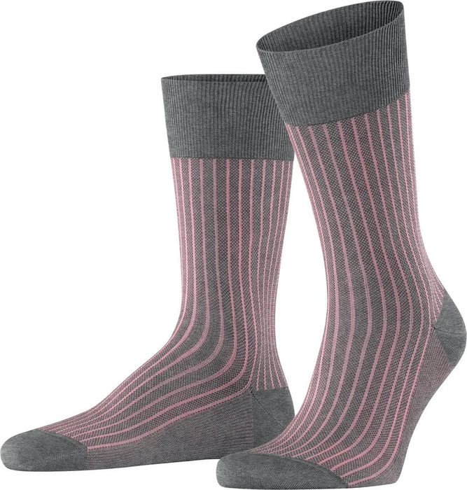 Falke Oxford Stripe Socken steel mel. (Herren)