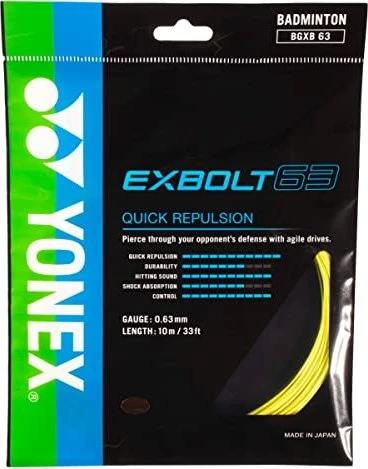 Yonex Exbolt 63 Badmintonsaite gelb 10m