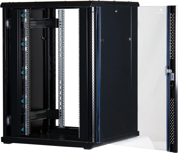 Rockstable 19" Serverschrank 22HE, Sicherheitsglastür, IP2X, schwarz, 800mm tief