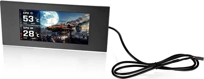 Thermaltake LCD Panel Kit 6.0" für Thermaltake View 600 TG, Monitor Kit, Black