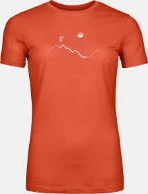 Ortovox 150 Cool Peak Focus Funktionsshirt kurzarm sunset orange (Damen)