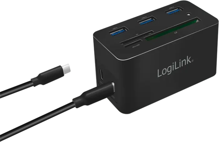 LogiLink USB 3.2 Gen 1 Mini-Dockingstation 10-Port, USB-C 3.0 [Stecker]