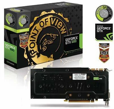 Point of View GeForce GTX 680 TGT Ultra Charged LLS + TGT Backplate, 4GB GDDR5, 2x DVI, HDMI, DP