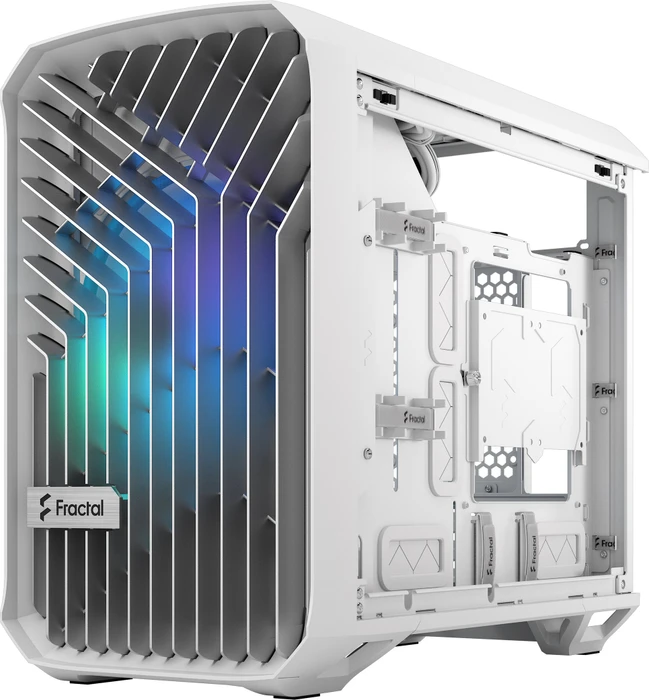 Fractal Design Torrent Nano White RGB TG Clear Tint, Glasfenster, Mini-ITX