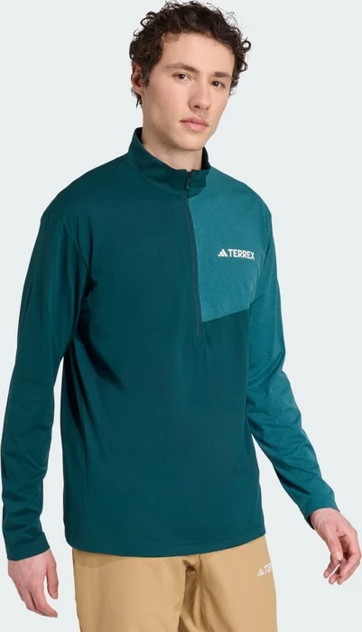 adidas Terrex Multi Climacool 1/2 Zip Funktionsshirt langarm aurora ivy/mystery green (Herren)