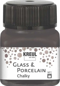 Kreul Glass & Porcelain Chalky Malfarbe, volcanic gray, 20ml