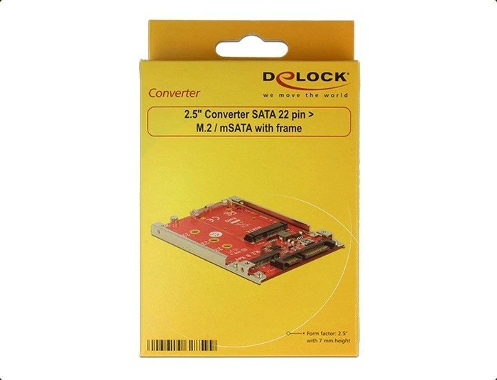 DeLOCK SATA -> M.2 SATA, SATA -> mSATA