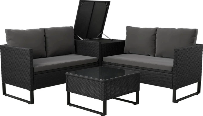 Juskys Santorini Polyrattan Lounge-Set
