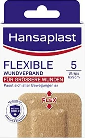 Hansaplast Flexible Wundverband für größere Wunden, 5 Stück