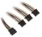 BitFenix Alchemy 4-Pin Molex auf 3x 4-Pin Molex 55cm, sleeved gold/schwarz Vorschaubild