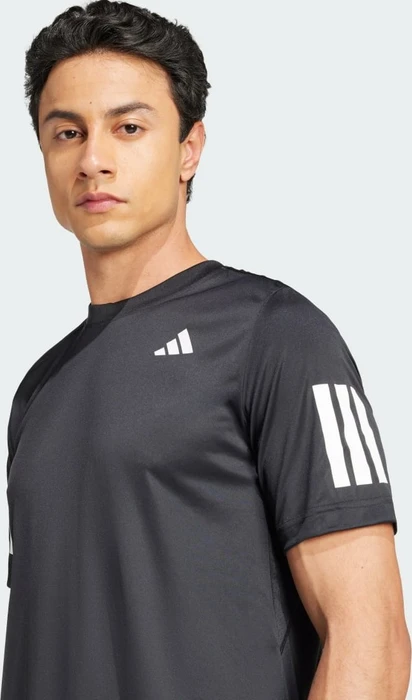 adidas Club Tennis Climacool 3-Streifen Funktionsshirt kurzarm schwarz (Herren)