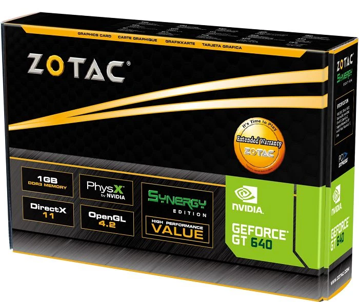 Zotac GeForce GT 640 Synergy, 1GB DDR3, 2x DVI, Mini HDMI