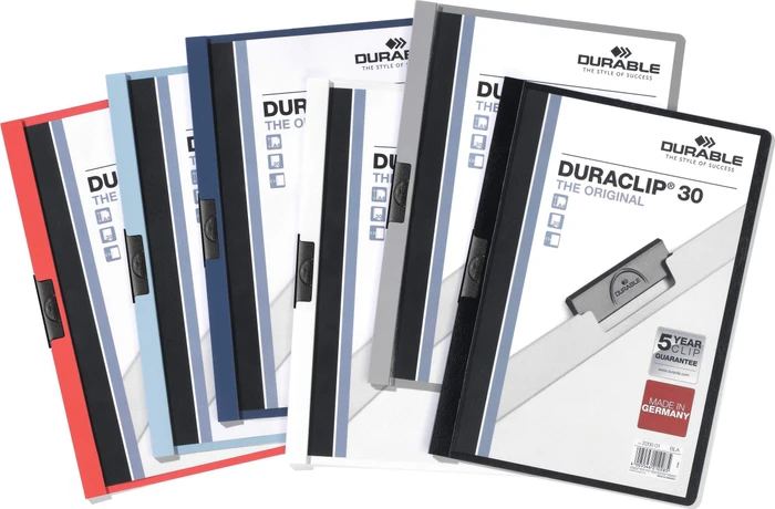 Durable Duraclip 30 Klemmmappe, A4, anthrazit/transparent