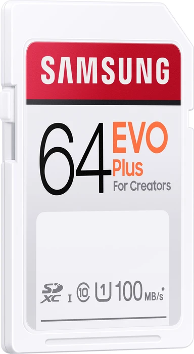 Samsung EVO Plus for Creators R100 64GB, UHS-I U1, Class 10