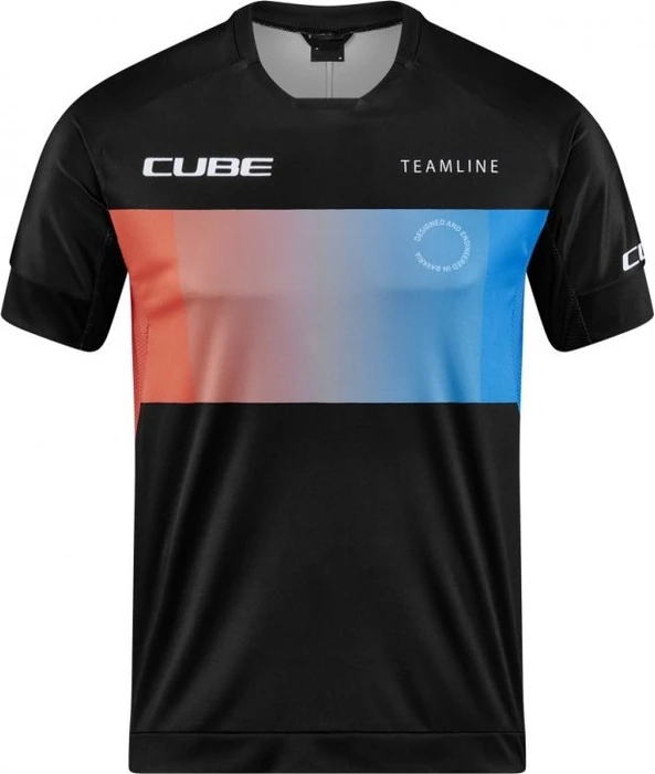 Cube Teamline Rundhals Trikot kurzarm schwarz/blau/weiß (Herren)