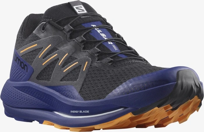 Salomon Pulsar Trail black/clematis blue/blazing orange (Herren)