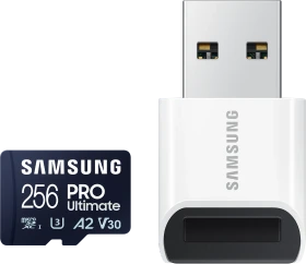 Samsung PRO Ultimate R200/W130 256GB USB-Kit, UHS-I U3, A2, Class 10