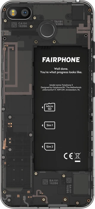 Fairphone 3 schwarz/transparent