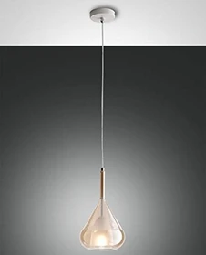 Fabas Luce Lila Pendelleuchte 1-flammig amber