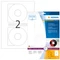 Herma CD-Folienetiketten mit großem Spindelloch, 116mm, transparent, glänzend, 25 Blatt (50 Etiketten) Vorschaubild
