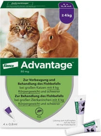 Bayer Advantage für Katzen und Kaninchen über 4kg, 3.2ml (4x 0.8ml)
