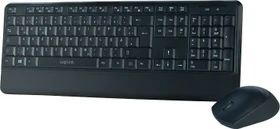 LogiLink 2.4GHz flache Funk Tastatur & Maus Set, USB, DE