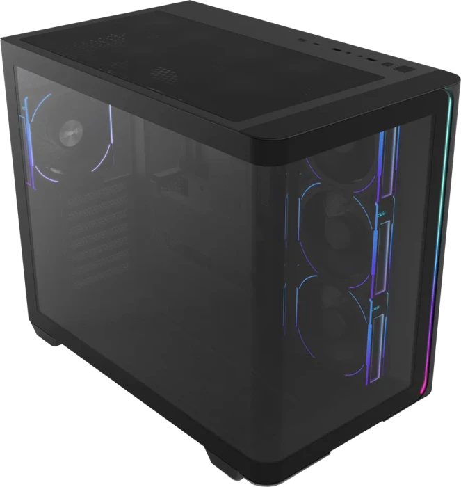 FSP M580 Plus Black, Glasfenster