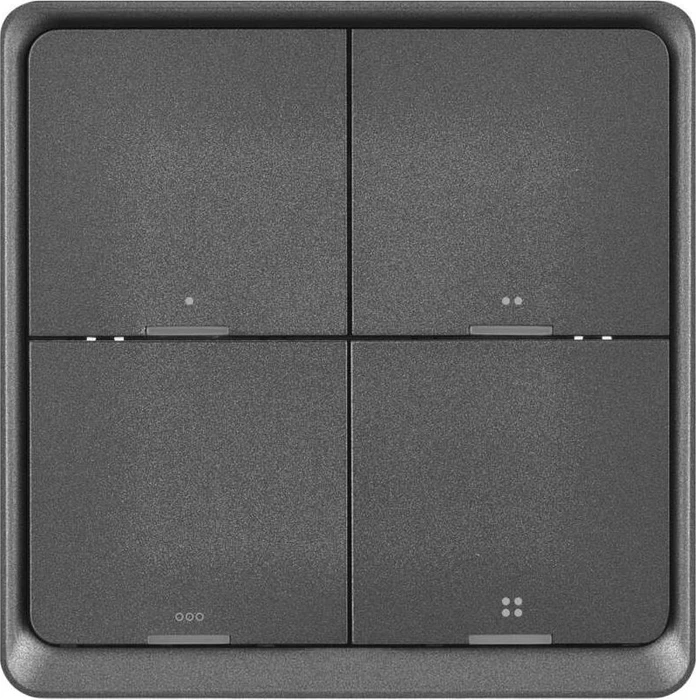 Emos GoSmart Portabler Szenenschalter 4-fach, grau