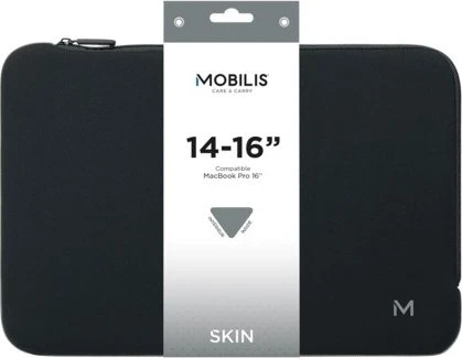 Mobilis Skin 14-16" Sleeve Notebook-Hülle, schwarz/grau