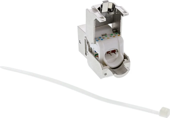 InLine Keystone Modul RJ-45 Buchse/Verlegekabel Cat6a, SNAP-In, mit Staubschutz