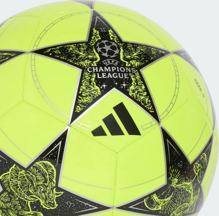 adidas UCL Club 2025/2026 League Stage Fußball solar yellow/black/silver metallic