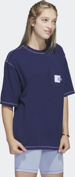 adidas Sport Statement Boyfriend Pocket T-Shirt kurzarm dark blue (Damen)