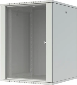 Lanview 19" Wandgehäuse 16HE, Flatpack, Glastür, IP20, RAL 7035, 450mm tief