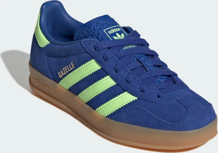 adidas Gazelle Indoor royal blue/green spark/gold metallic (Junior)