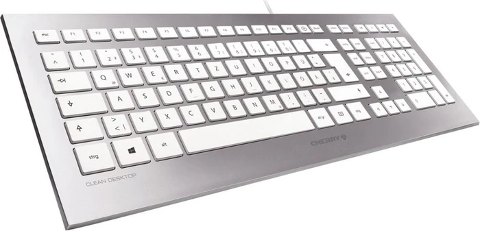Cherry STRAIT Corded Keyboard silber, USB, DE