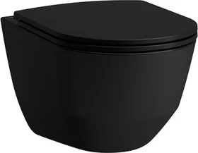 Laufen Pro Wand-WC Tiefspüler, spülrandlos, schwarz matt
