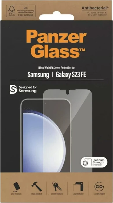 PanzerGlass Screen Protector Ultra-Wide Fit für Samsung Galaxy S23 FE