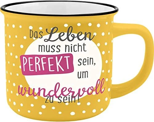 Sheepworld Kaffeebecher Das Leben muss nicht perfekt sein 350ml