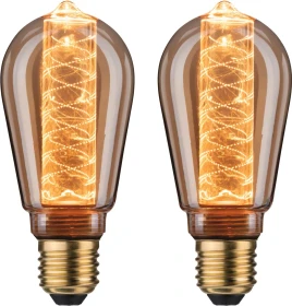 Paulmann Inner Glow Edition Spiralmuster LED Birne E27 4W/818 gold, 2 Stück