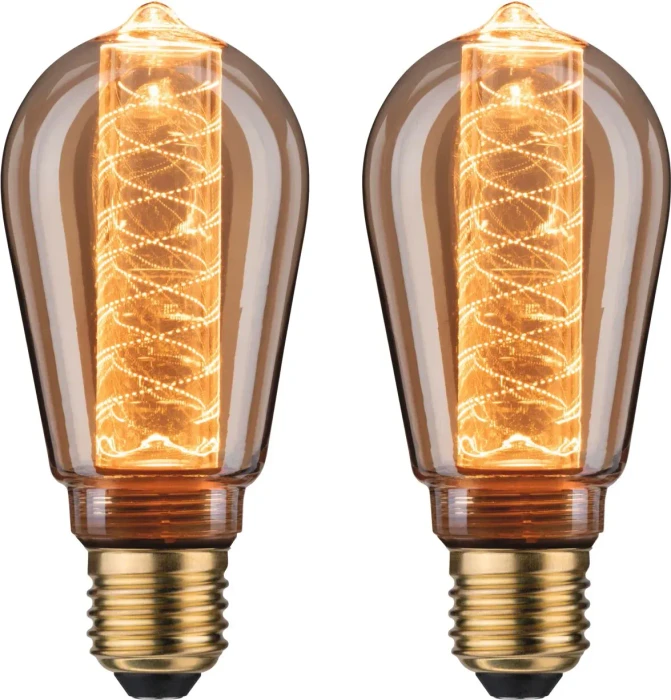 Paulmann Inner Glow Edition Spiralmuster LED Birne E27 4W/818 gold, 2 Stück