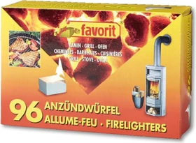 Favorit 1247 Grill-/Kaminanzünder-Würfel, 96 Stück