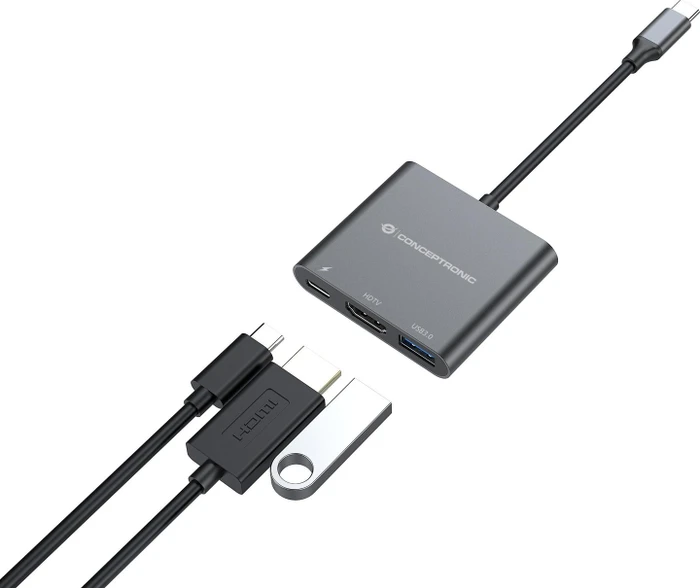 Conceptronic DONN01G 3-in-1 USB-C Adapter