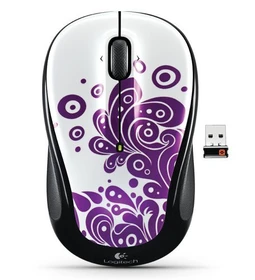 Logitech M325 Wireless Mouse Purple Swirls, USB