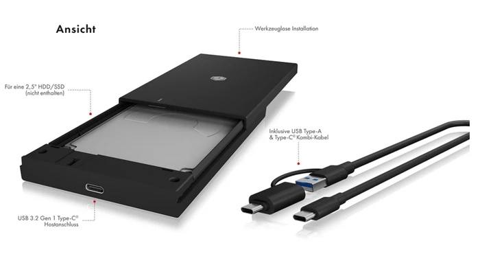 RaidSonic Icy Box IB-200T-C3, USB-C 3.0