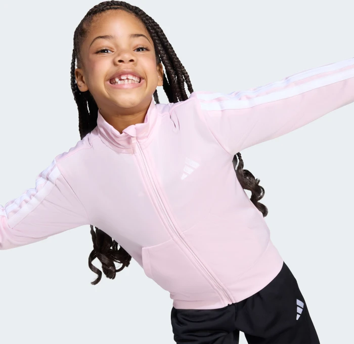 adidas Essentials Climacool Kids Trainingsanzug clear pink/white (Junior)