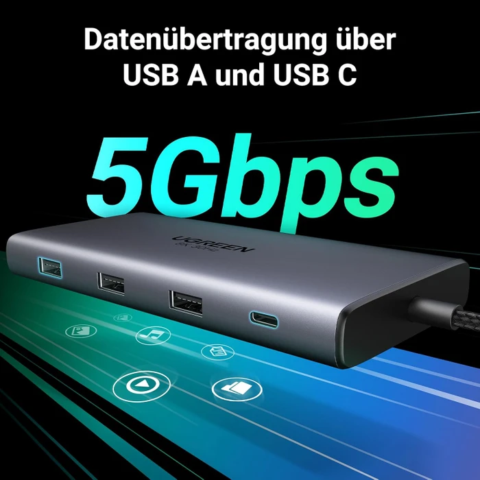 Ugreen Revodok Pro 210, USB-C 3.0 [Stecker]