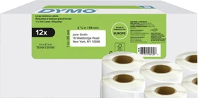 Dymo Adressetiketten LabelWriter, 25x54mm, weiß, 12er-Pack (6000 Etiketten)