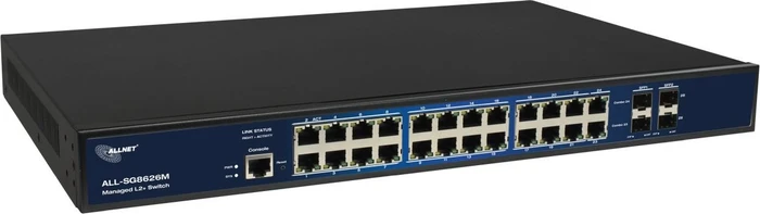 Allnet SG86 Rackmount Gigabit Managed Switch, 22x RJ-45, 2x SFP, 2x RJ-45/SFP