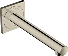 Hansgrohe Axor Uno Elektronik-Waschtischmischer Unterputz für Wandmontage mit Auslauf 221mm polished nickel